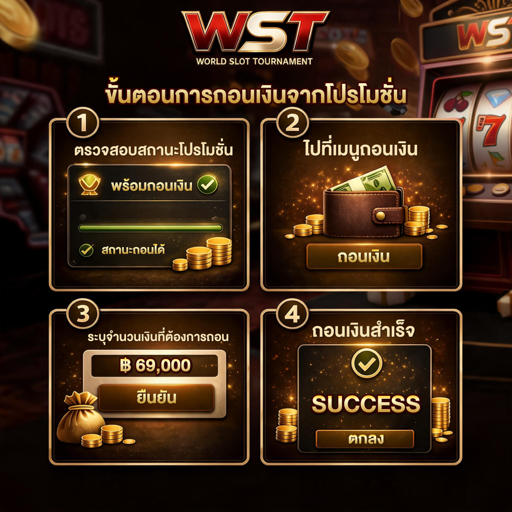 วิธีถอนเงินจากโปรโมชั่น